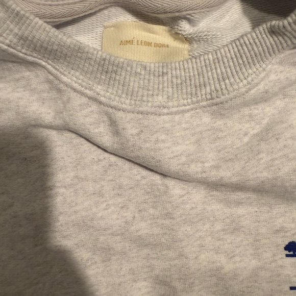 Aime Leon Dore Light Gray Crewneck Sweater - Picture 4 of 4